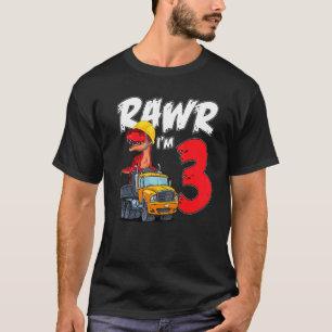 T-shirt Rawr I'm 3 C'est mon 3ème anniversaire Dinosaure s
