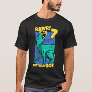 T-shirt Rawr I'm 7 Birthday Boys 7th Birthday Dino Zephyr