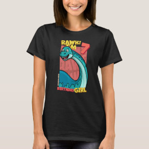 T-shirt Rawr I'm 7 Birthday Girls 7th Birthday Dino Bronto