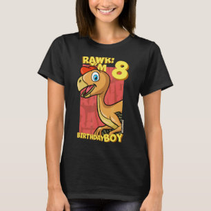 T-shirt Rawr I'm 8 Birthday Boys 8th Birthday Dino Ovirap