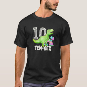 T-shirt Rawr I'm Ten Rex 10e Anniversaire 10 ans Dinos