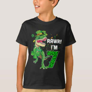 T-shirt Rawr je suis âgé de 7 ans d'anniversaire 2015 T Re