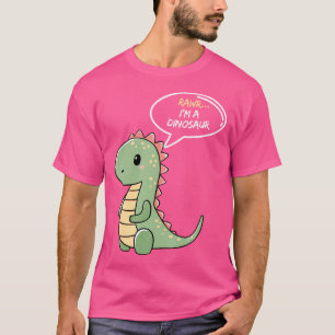 T-shirt Rawr Je Suis Un Dinosaure Amusant Et Mignonne Je S