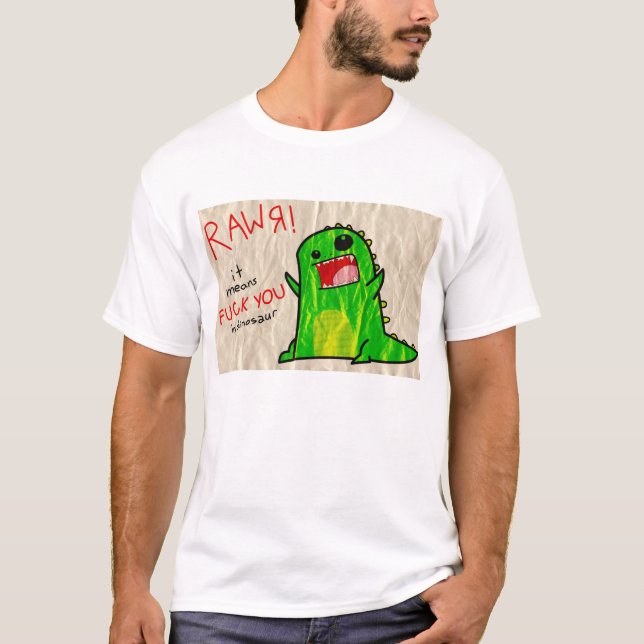 T-shirt RAWR, la langue de Dino (Devant)