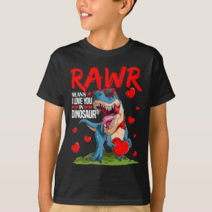 T-shirt Rawr Signifie Je T'aime En Dinosaure T Rex Amoureu