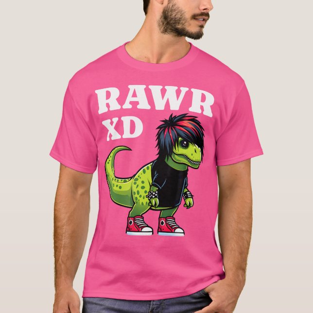 T-shirt Rawr Xd Scène Enfant 2000S Dinosaure esthétique Em (Devant)