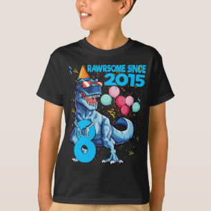 T-shirt Rawrsome depuis 2015 8e anniversaire Dinosaur T Re