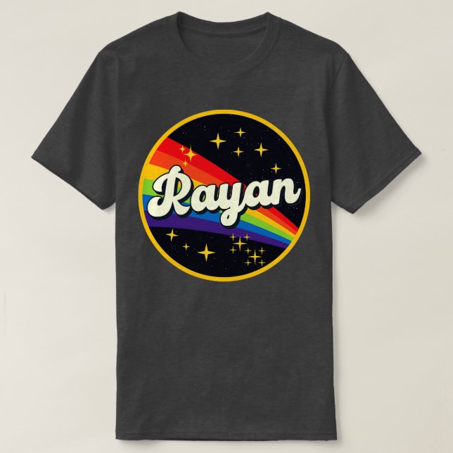 T-shirt Rayan Rainbow Dans L'Espace Style Vintage (Design devant)