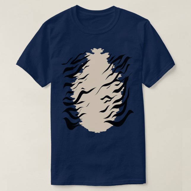 T-shirt Rayé Tigre Orange (Design devant)