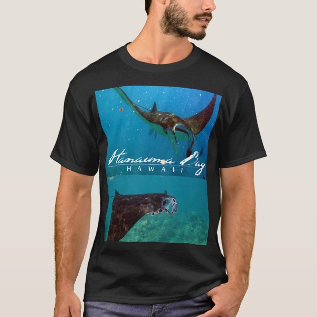 T-shirt Rayon de Manta d'Hawaï de baie de Hanauma (Devant)