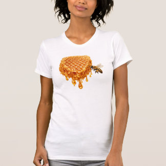 T-shirt Rayon de miel doré qui dégouline avec abeille à mi