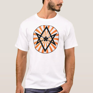T-shirt Rayon de soleil unicursale d'orange de Hexagram