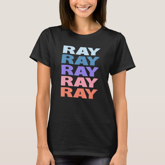 T-shirt Rayon de texte répété moderne (Devant)