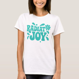 T-shirt Rayonner Joy Retro Lettres Super