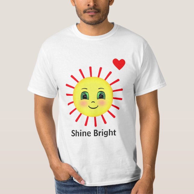 T-shirt Rayons Solaires brillants rouges brillants avec un (Devant)