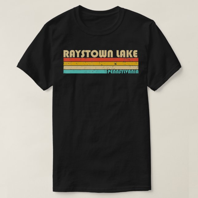 T-shirt RAYSTOWN LAKE PENNSYLVANIA Funny Pêche Camping S (Design devant)