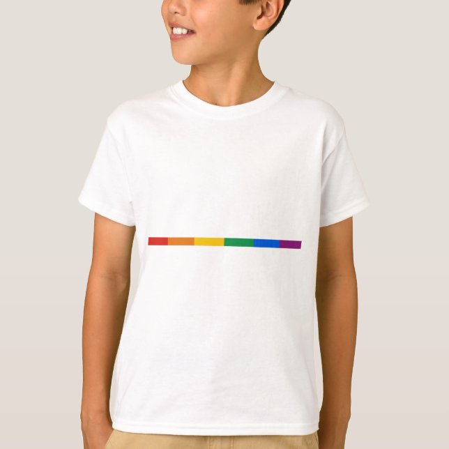 T-shirt Rayure de gay pride (Devant)