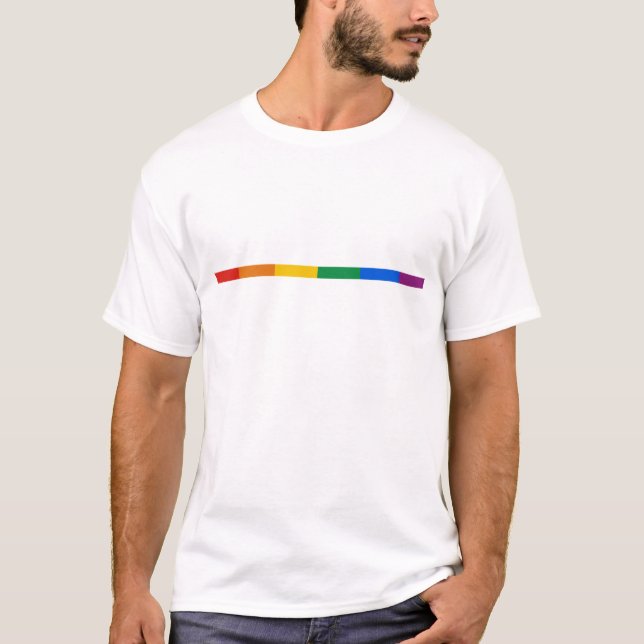T-shirt Rayure de gay pride (Devant)