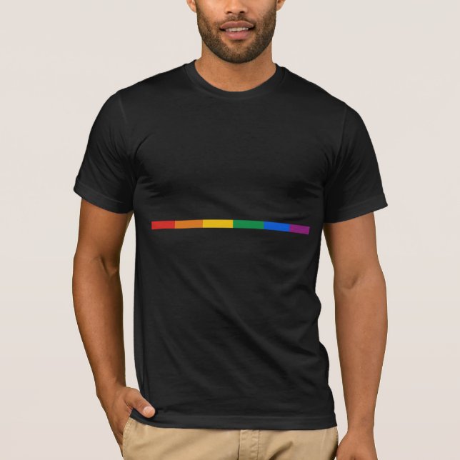 T-shirt Rayure de gay pride (Devant)