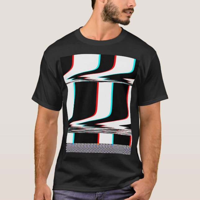 T-shirt Rayure de mod de pépin cyber (Devant)