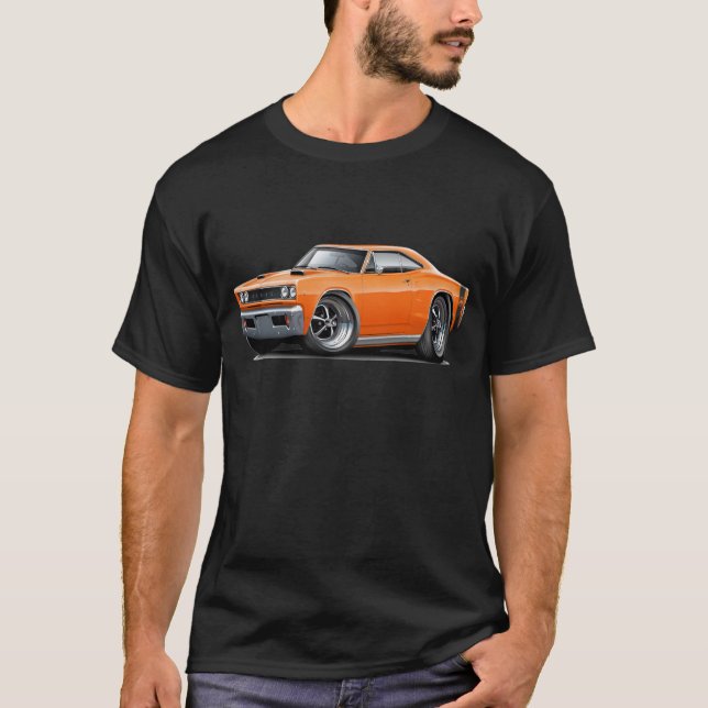 T-shirt Rayure large Orange-Noire de l'abeille 1968 (Devant)