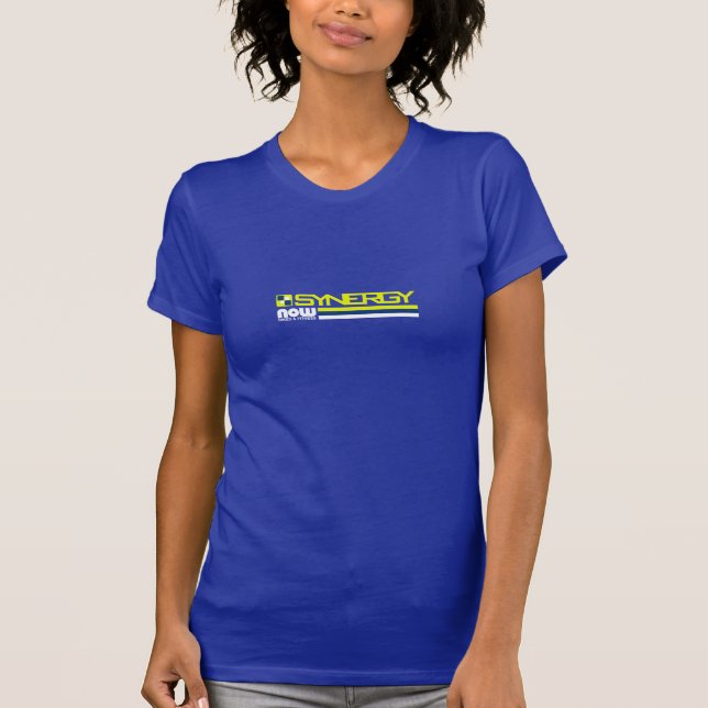 T-shirt Rayure sur Woemens bleu (Devant)