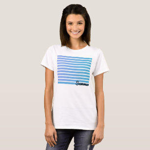 T-shirt Rayures Bleues Ombre Été