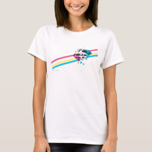 T-shirt Rayures d'arc-en-ciel de Supergirl
