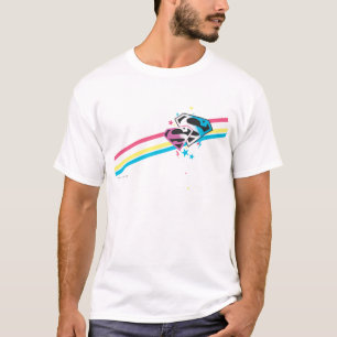 T-shirt Rayures d'arc-en-ciel de Supergirl