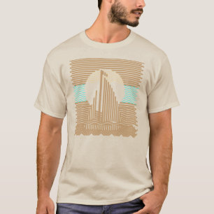 T-shirt Rayures et lignes abrégé sur voilier
