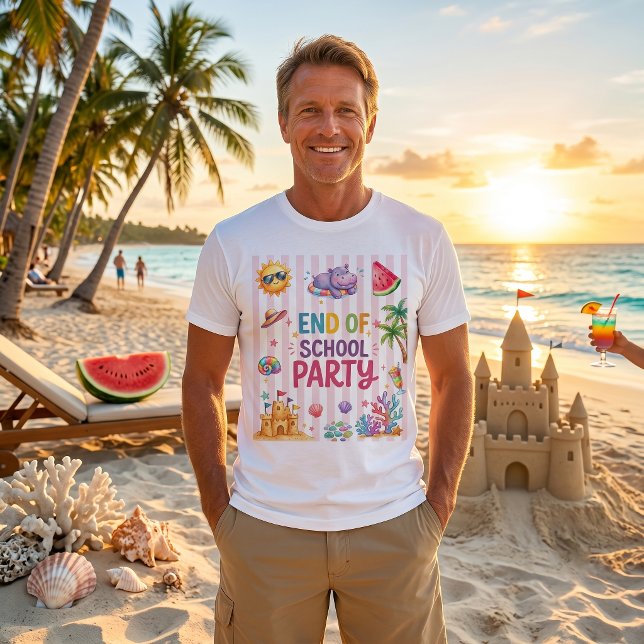 T-Shirt rayures fête de fin d'année scolaire  (Créateur téléchargé)