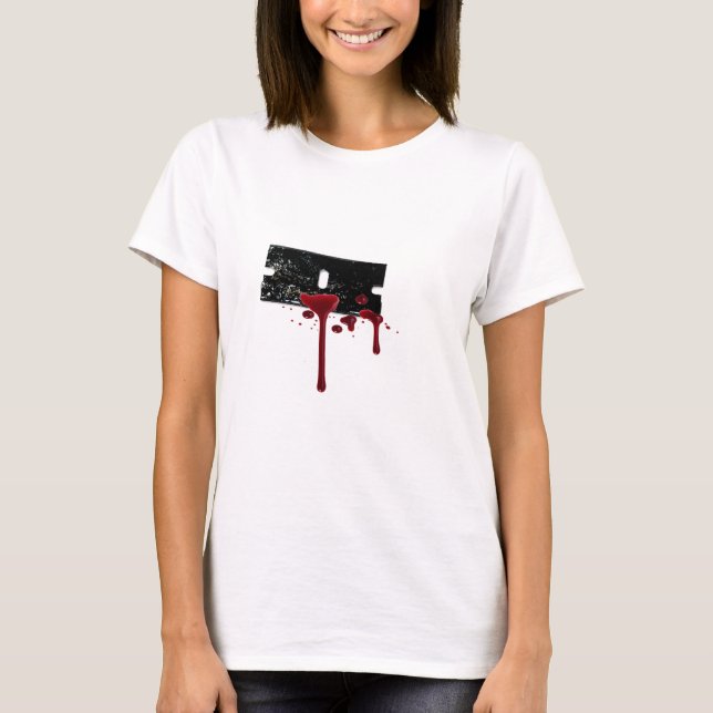 T-shirt Razorblade sanglant (Devant)