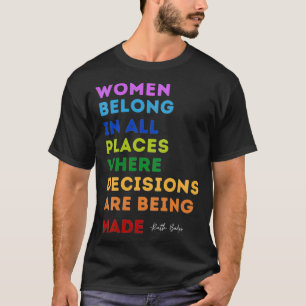 T-shirt RBG Cite Les Femmes Dans Tous Les Endroits Fem Cél
