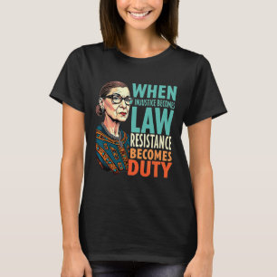 T-shirt Rbg Quand L'Injustice Devient La Résistance À La L