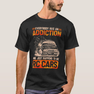 T-shirt Rc Cars Est Mon Addiction Mini Cars Contrôle De Co