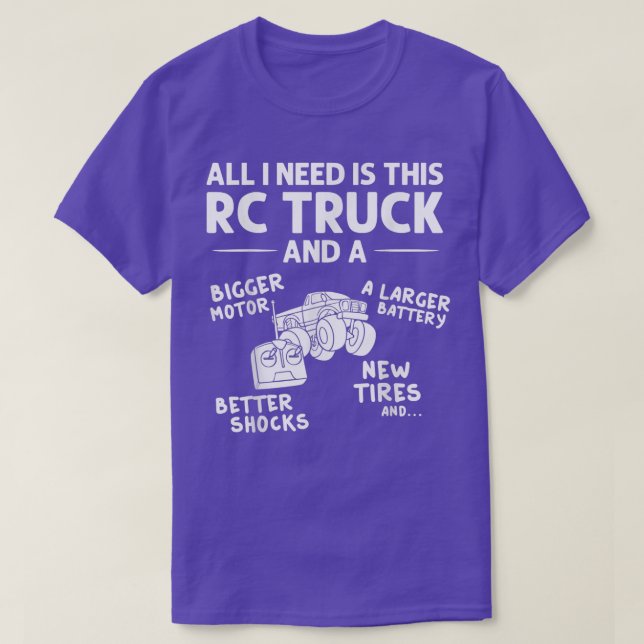 T-shirt Rc Monster Truck Car Remote Control 2364 (Design devant)