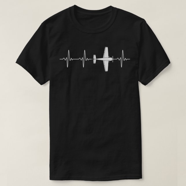 T-shirt RC Plane Pilot Heartbeat Radio Controlled Airplane (Design devant)