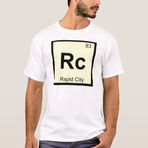 T-shirt Rc - Rapid City Dakota du Sud Symbole de la chimie