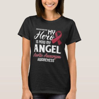 T-shirt RD Aortic Aneurysm Cadeau Burgundy Sensibilisation