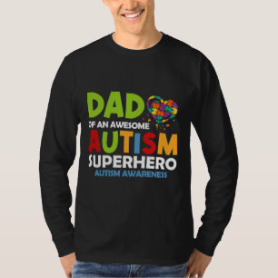 T-shirt Rd Autisme Papa D'Un Autisme Awesome Superhero Aut
