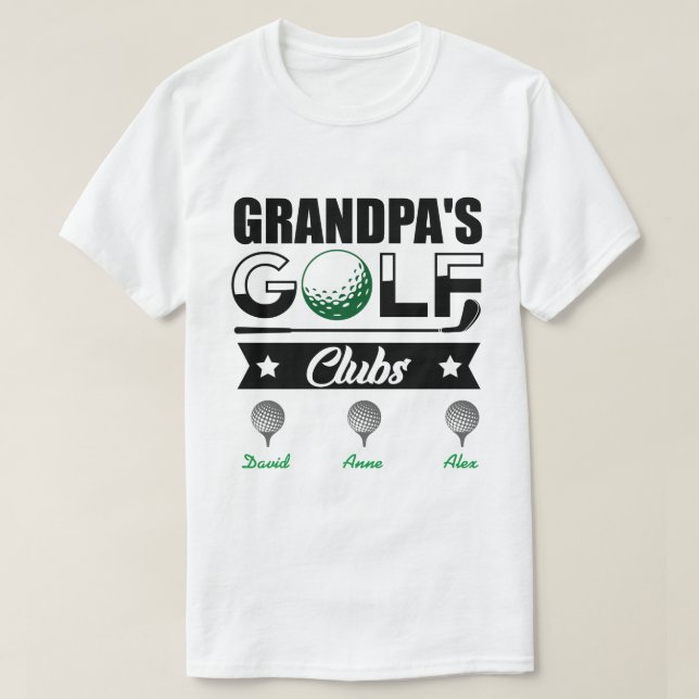 T-shirt RD Club de golf personnalisé de grand-père (Design devant)