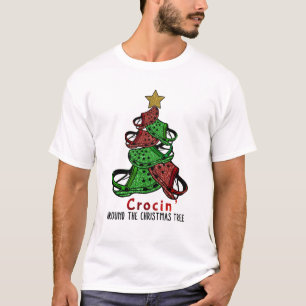 T-shirt RD Croc Autour De L'Arbre De Noël, Fantastique Chr