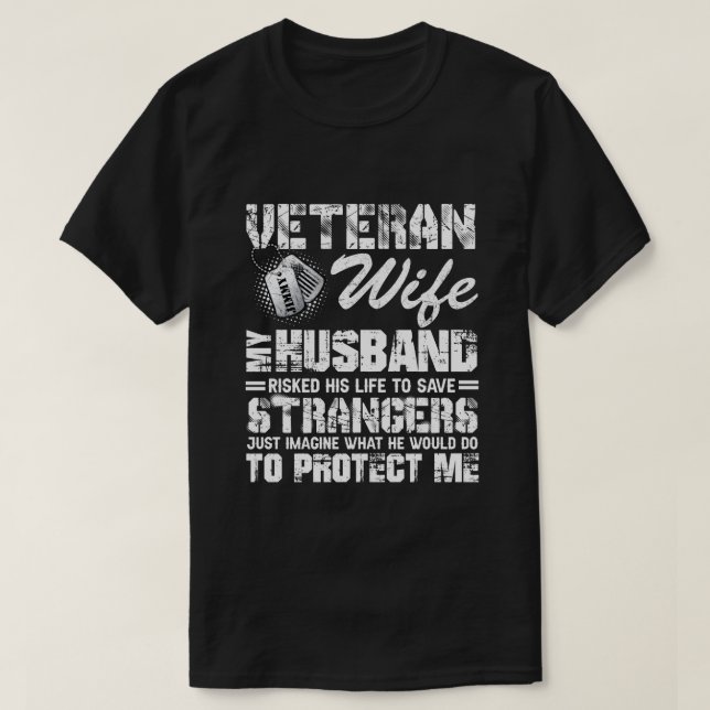 T-shirt RD Femme de vétéran personnalisée, soldat de mari  (Design devant)