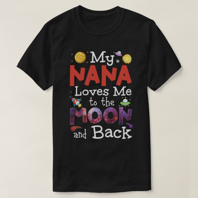 T-shirt RD Kids Nana M'Aime À La Lune & Bébé Dos  (Design devant)