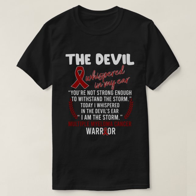 T-shirt RD Le Diable - Myélome Multiple Cancer Sensibilisa (Design devant)