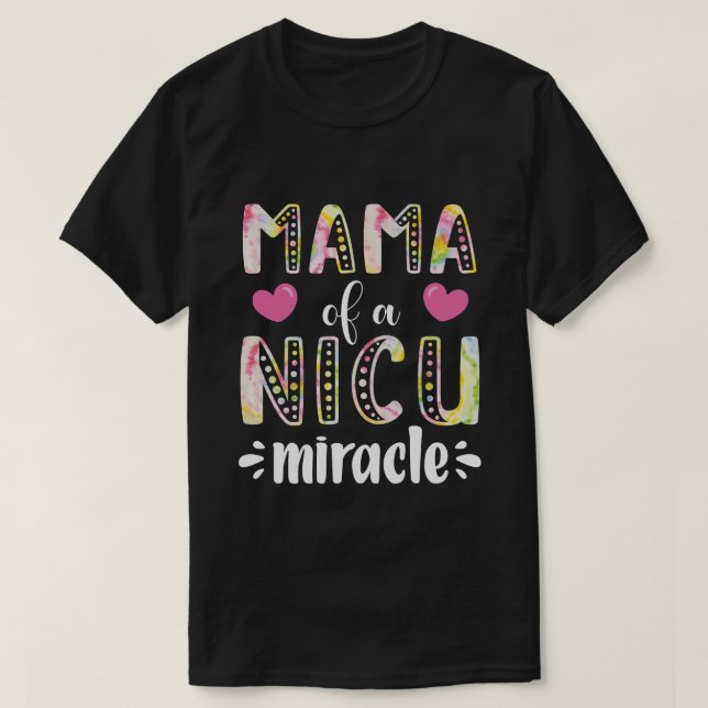 T-shirt RD Maman D'Un Nicu, Miracle Preemie Maman Baby, Ni (Design devant)