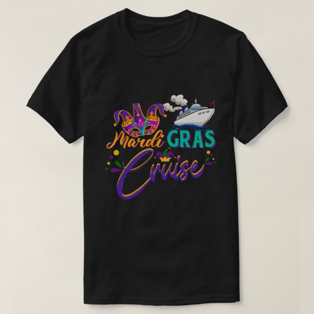 T-shirt RD Mardi Gras Cruise Cruising Mask Cruise Ship (Design devant)