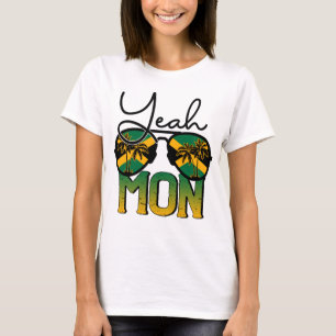 T-shirt RD Oui Mon Lunettes de soleil Jamaïque Drapeau Jam