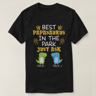 T-shirt RD Personnalisé Best Papasaurus Dans Le Parc