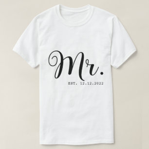 T-shirt RD Personnalisé M. et Mme, Custom Wifey et Hubby